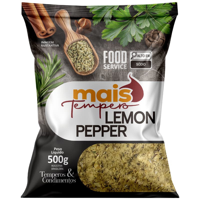 Lemon Pepper 1kg e 500g e 2kg Mais Tempero Alimentos Linha Premium