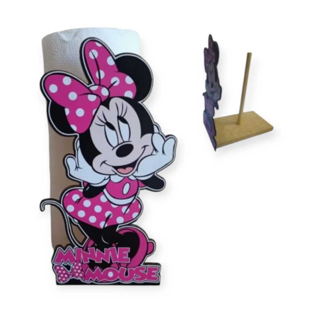 Suporte Porta Rolo Papel Toalha Decoração Minnie Cozinha Para Decoracão