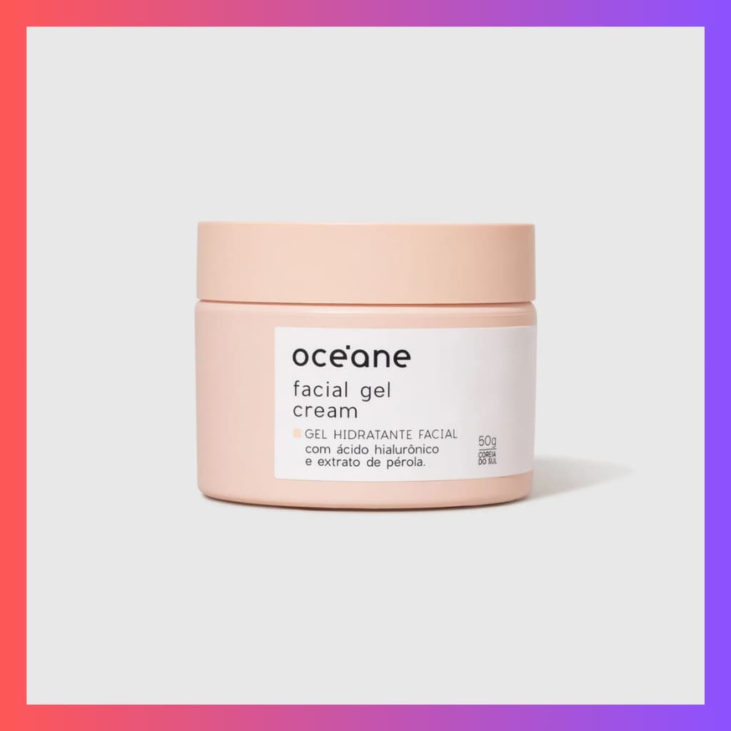 Oceane - Gel Hidratante Facial com Extrato de Pérola - Facial Gel Cream 50g