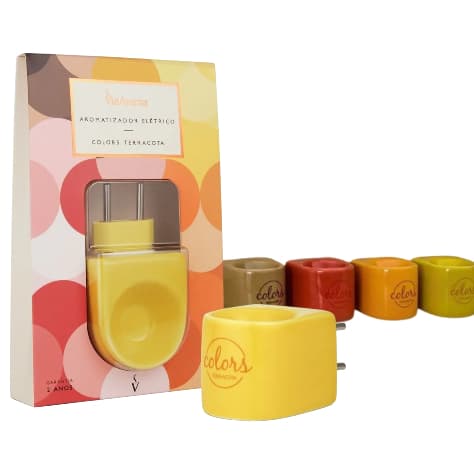 Difusor Aromatizador Elétrico de Porcelana Colors Terracota - Via Aroma