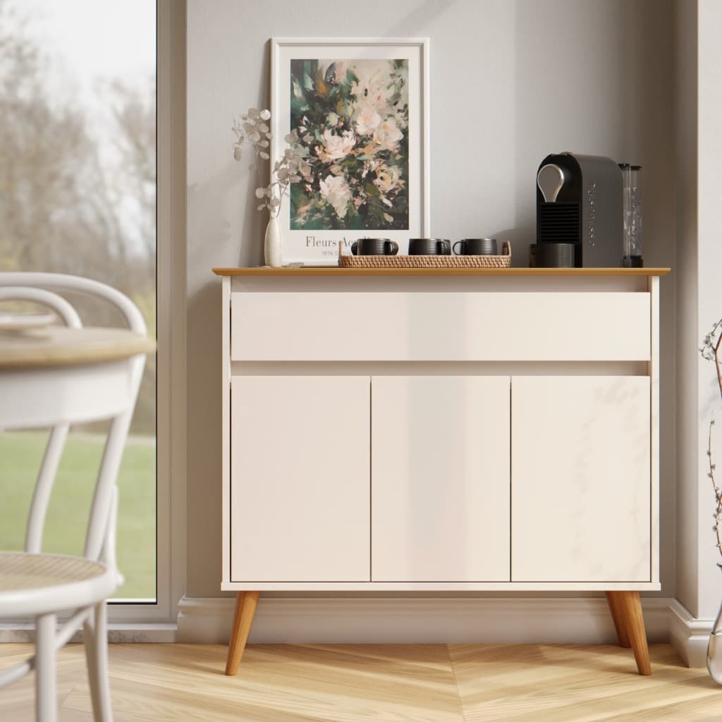 Aparador Balcão Buffet Zeus com Gavetas Retro Varias Cores