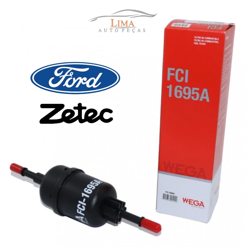Filtro De Combustível Wga FCI 1695A - Fiesta/Ka/Ecosport - Todos com Motor Zetec Rocam - Focus Sigma