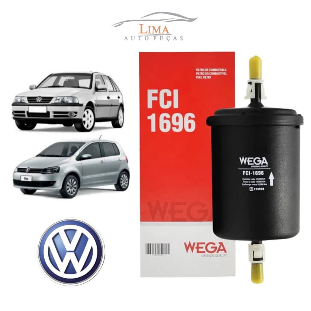 Filtro De Combustível Wega FCI 1696 - Fox 1.0 - EA111/Gol 1.6 AP/Saveiro1.6/1.8 AP -2003 Em Diante -
