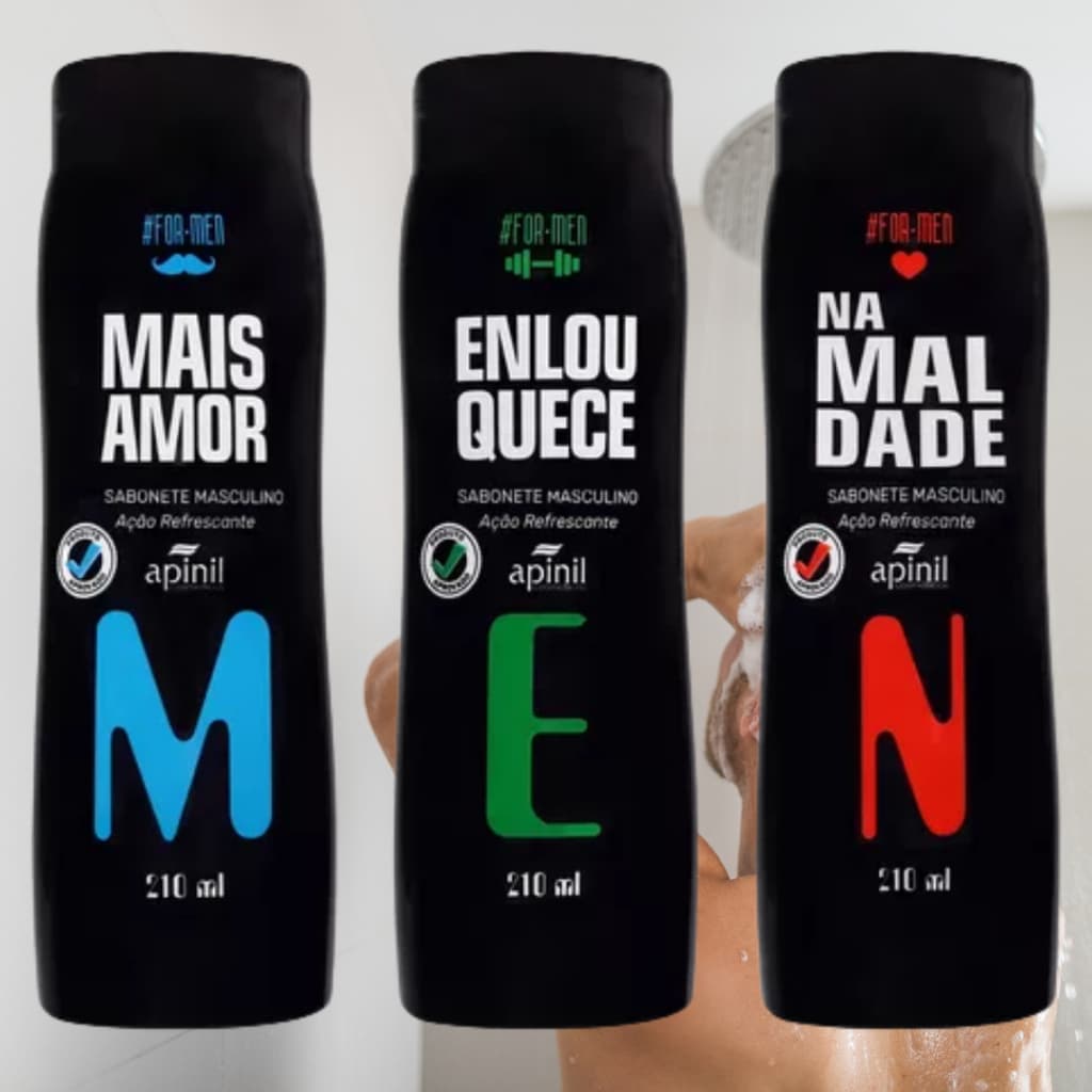 Apinil For Men Kit Sabonete Corporal Intimo Masculino Cheiroso e Afrodisíaco