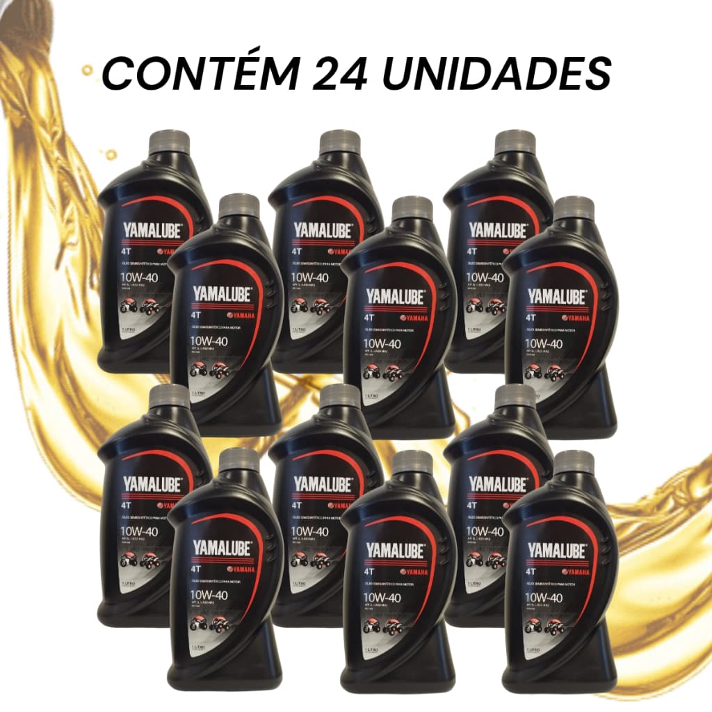 24 Litros de Óleo Yamalube 10W40 Semissintético Original Yamaha (CAIXA FECHADA COM 24 LITROS)