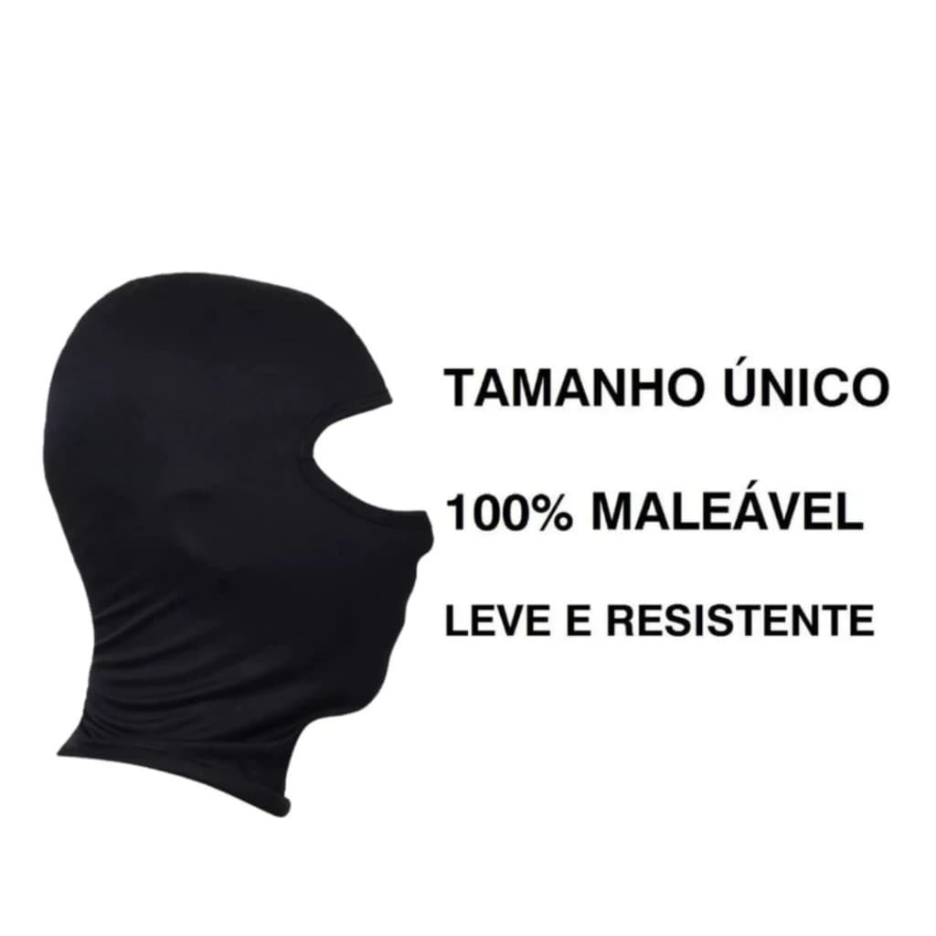 Kit 2 Touca Ninja Balaclava Toca UV+50 Proteção Solar Térmica Motoqueiro Motoboy touca preta