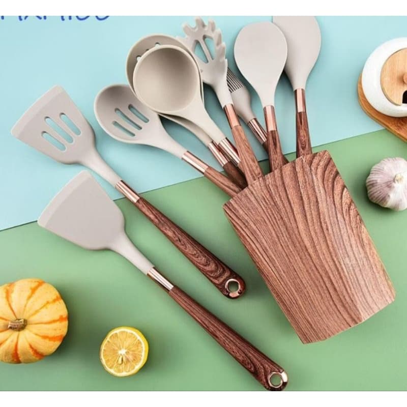 Kit Utensílios de Cozinha de silicone 10 peças