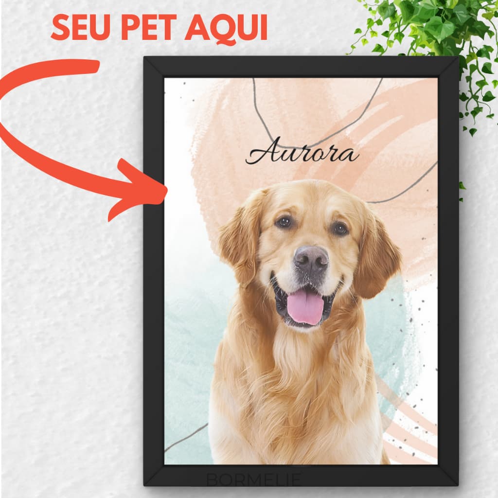 Quadro Decorativo Personalizado C/ Foto Do Seu Pet