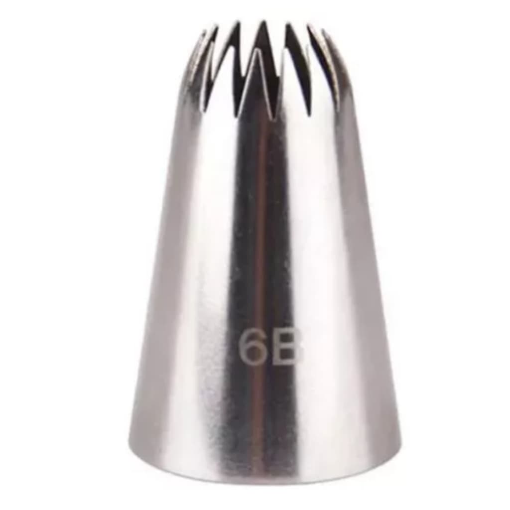 Bico Pitanga 6B Decorar Bolo Chantilly Confeitaria Aço Inox 1M/2F/2D/853/4B/D66