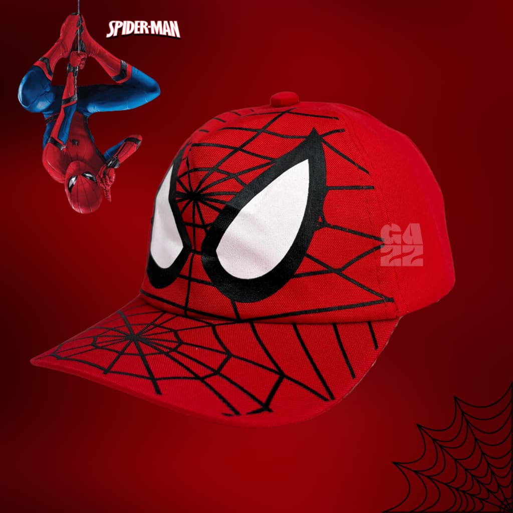 Boné Infantil Menino Personagem Homem Aranha Teia Lindo Confortavel