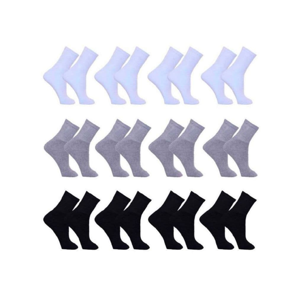 Kit 6 Pares de Meias Masculino Esportiva Adulto Calcanhar Falso 37 ao 44