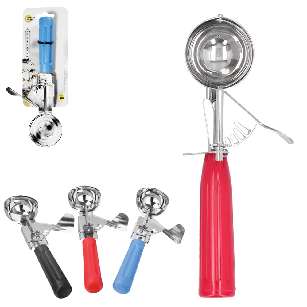 Colher De Sorvete Bola Com Ejetor 6 Cm Inox Profissional
