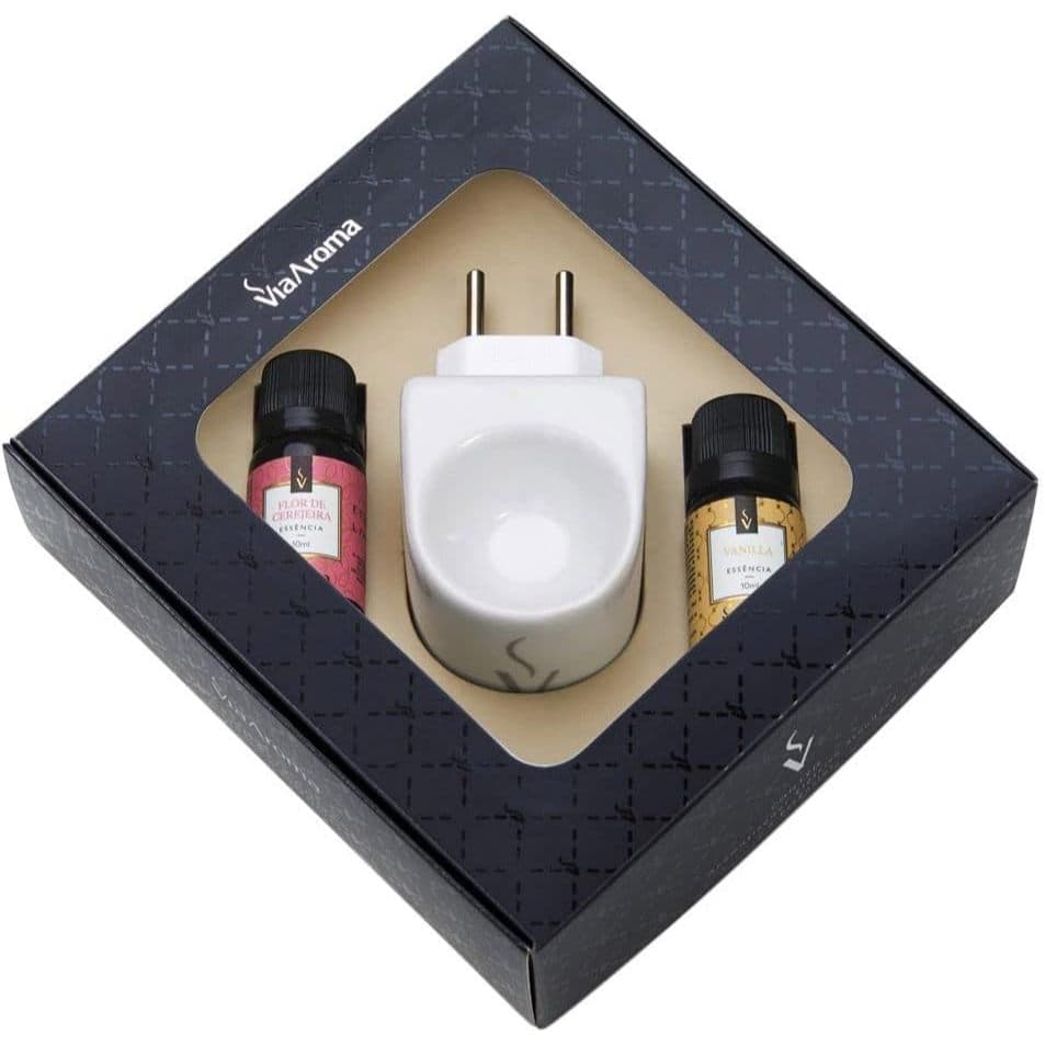 Kit Presente Difusor Aromatizador Elétrico Standard mais 2 Essências - Via Aroma
