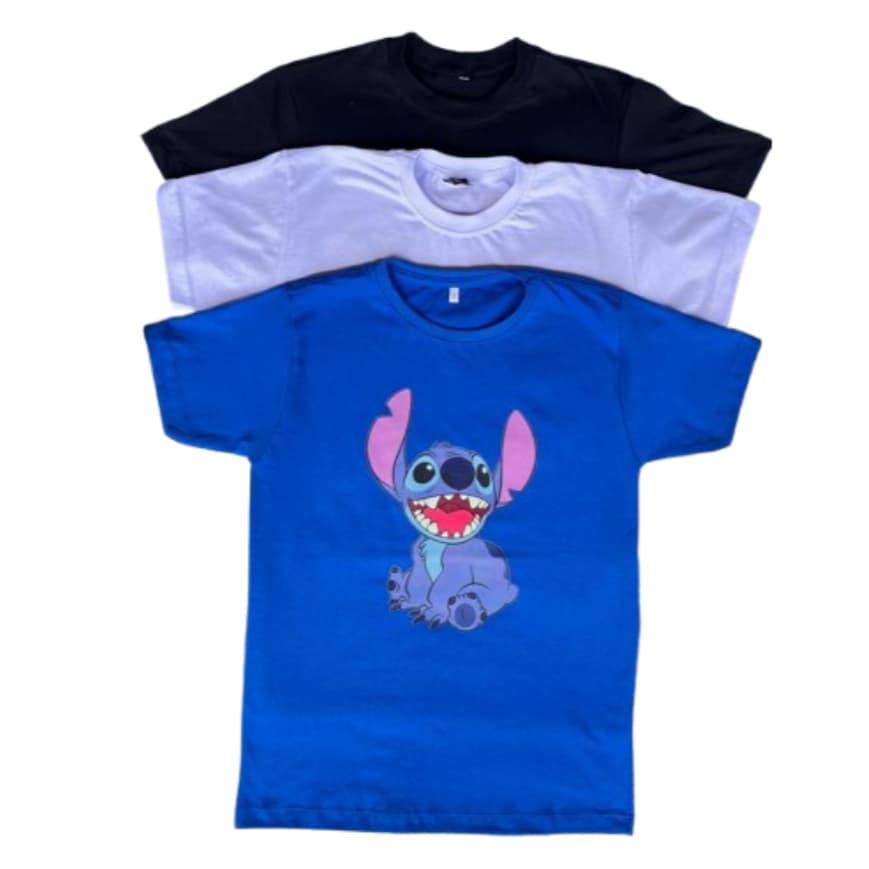 Camiseta Infantil Menina Menino Lilo Stitch 100% Algodão Estampa Stitch