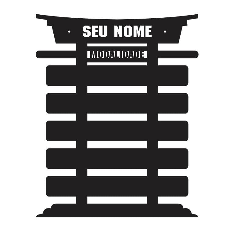 Porta Faixas Linhas Personalizado - Jiu Jitsu Judô Karate Luta taekwondo