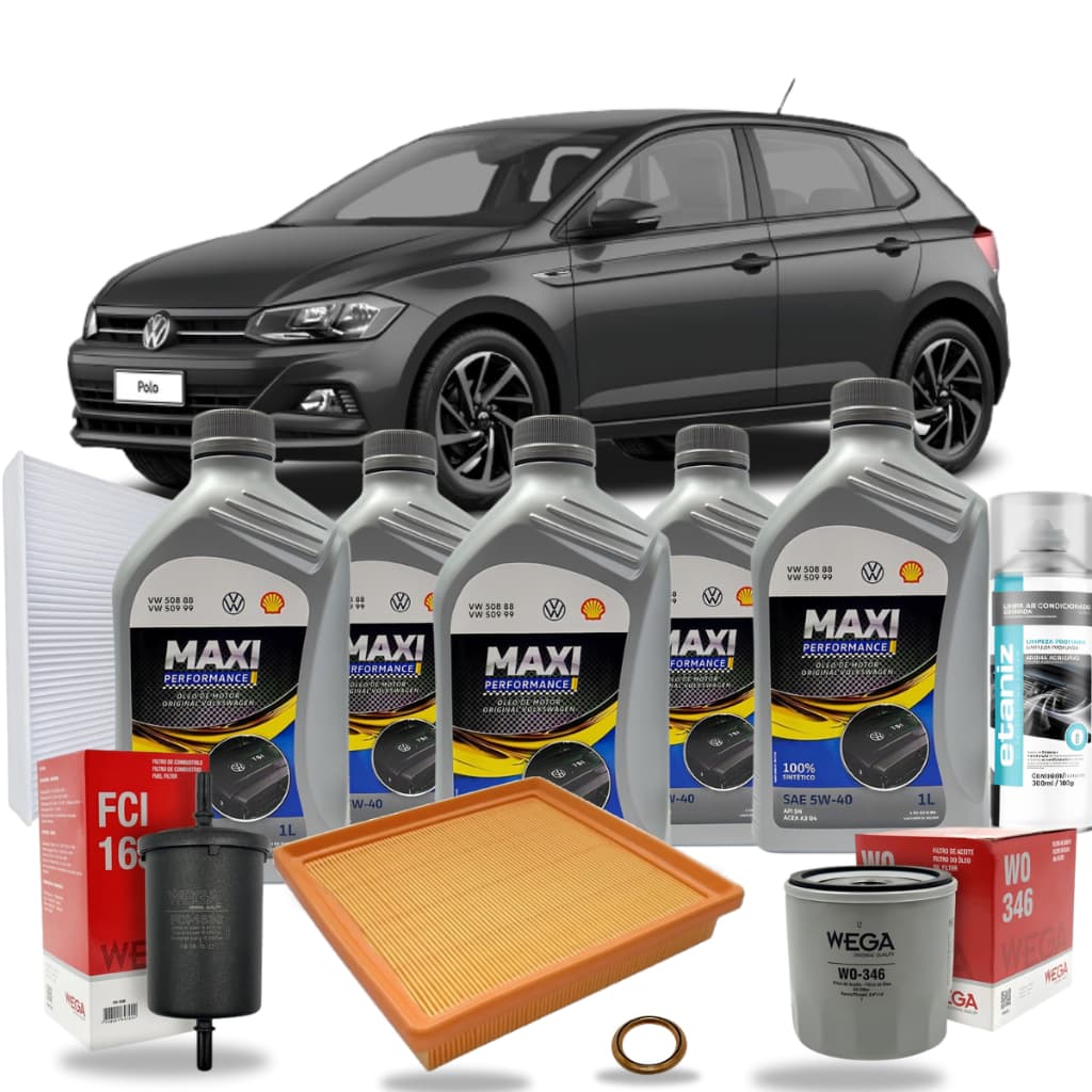 Kit Revisão Óleo Vw 5w40 Polo 1.6 Msi 2018/2022 Original