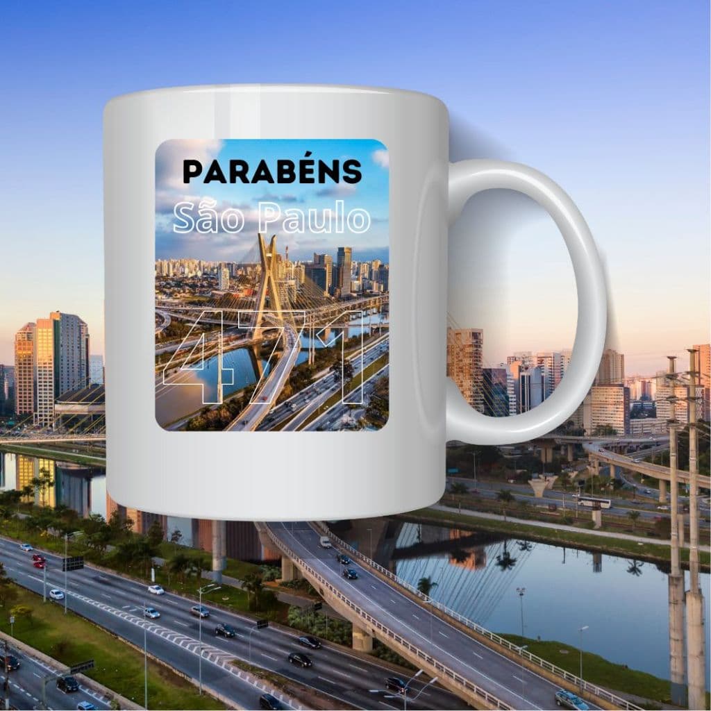 2 Canecas personalizadas Aniversário de São Paulo
