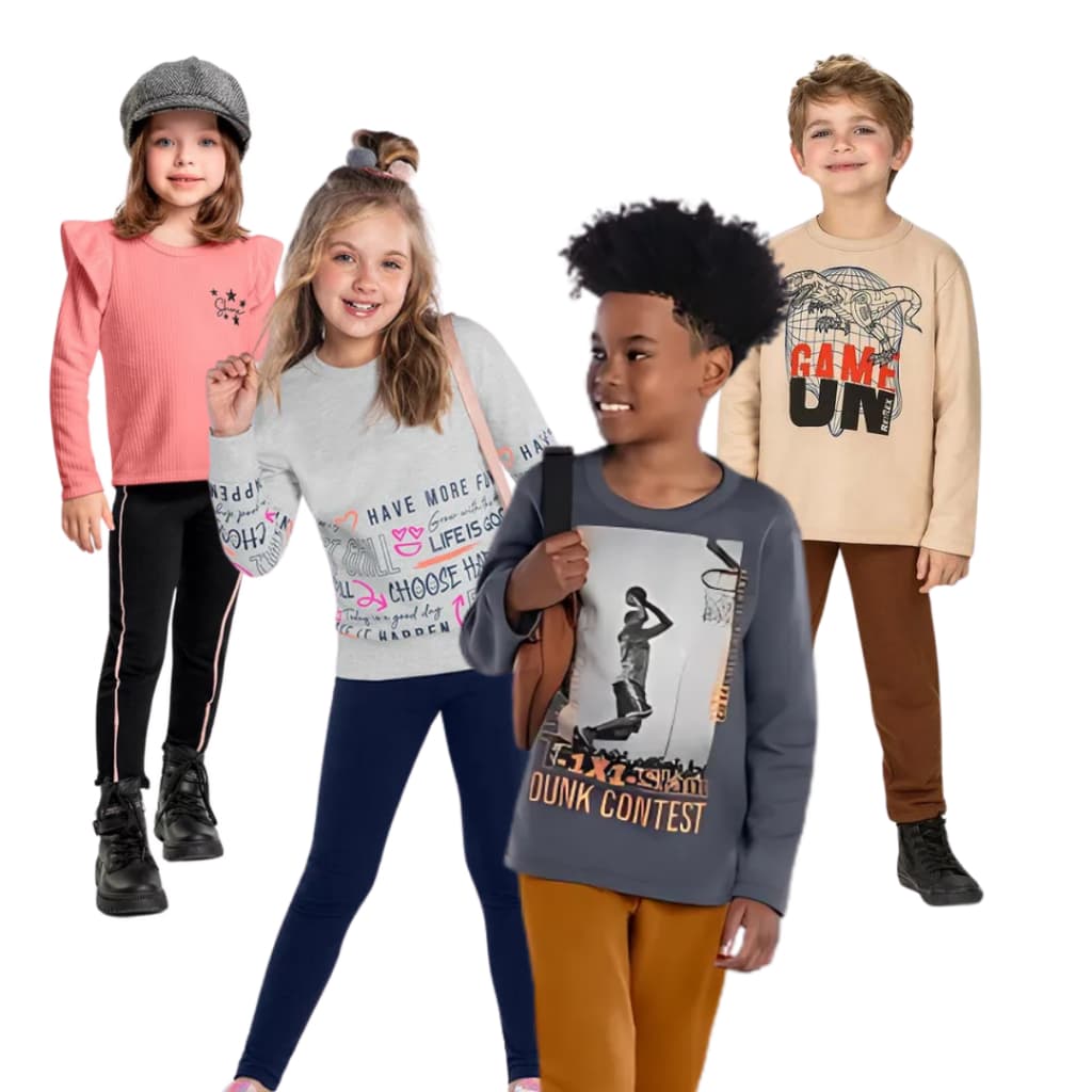Conjunto Moletom Infantil Blusa e Calça de Inverno