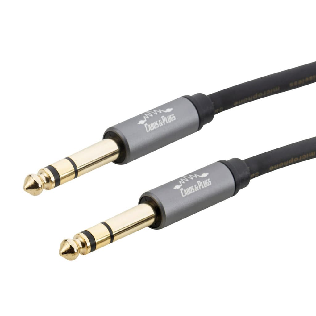 Cabo P10 Stereo 6.35mm para P10 Stereo 6.35mm BR Cabos & Plugs - Cobre OFC e conectores a ouro