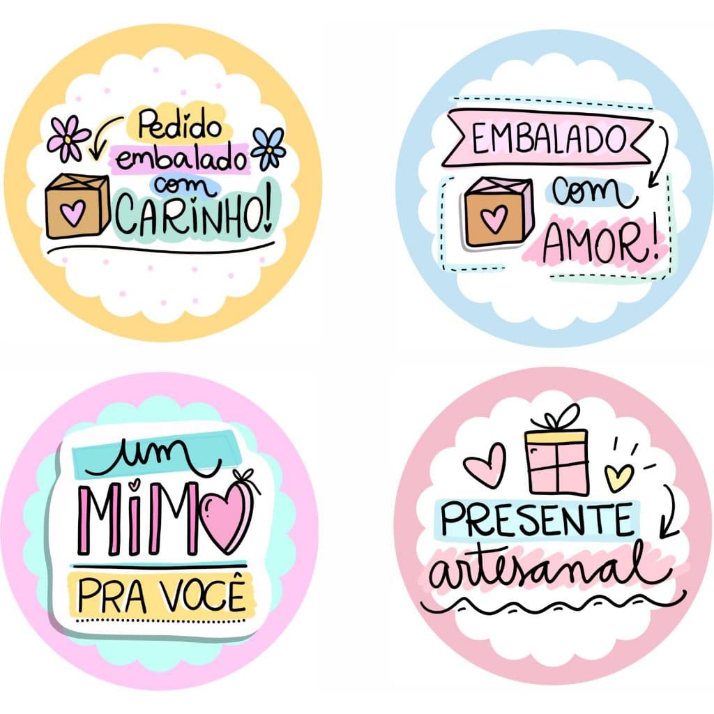 100 Unidades Adesivo Recebidos