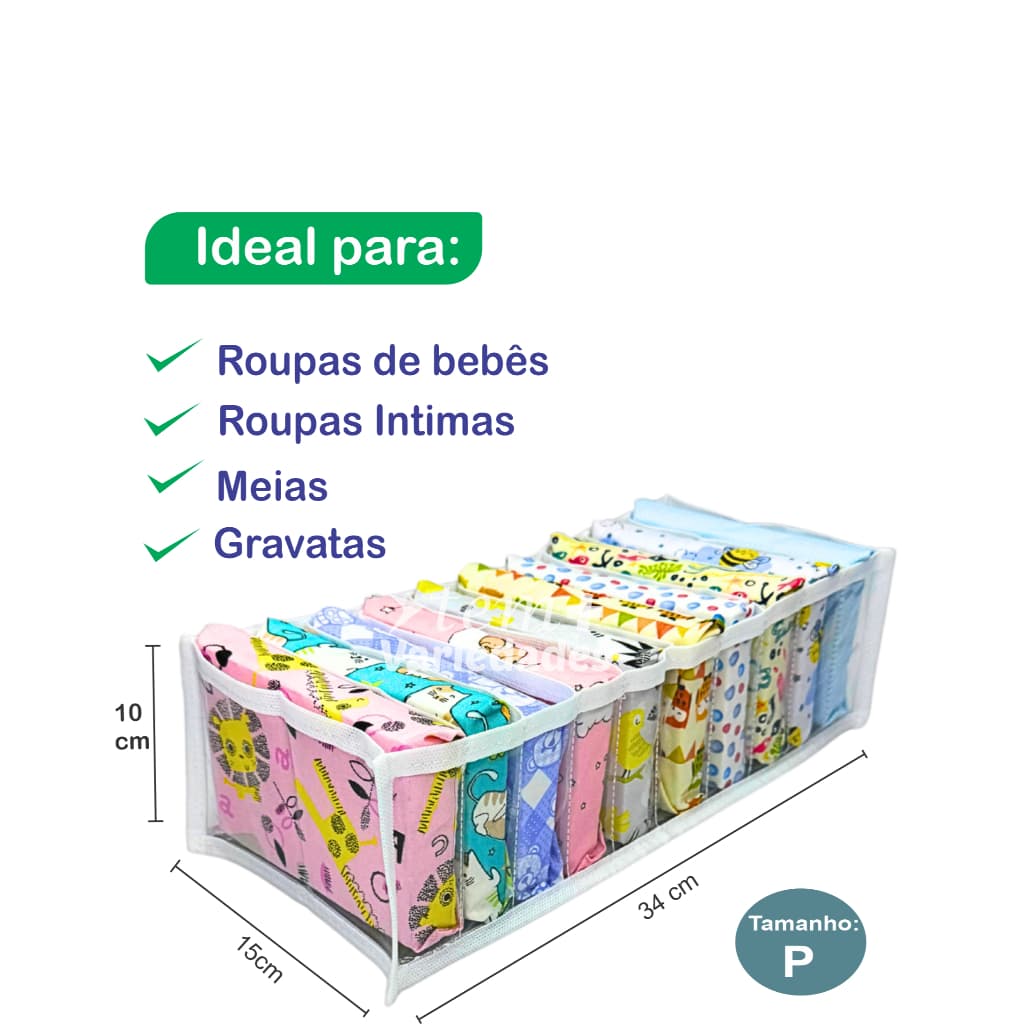Colmeia Organizadora de Gavetas Tamanho "P" - 01 Un - Organizador de Guarda Roupas tamanho P