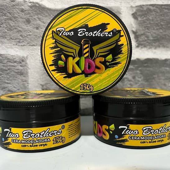 Kit Com 3 Pomadas/Ceras Modeladora Kids Para Cabelo Two Brothers 150g - ENVIO IMEDIATO