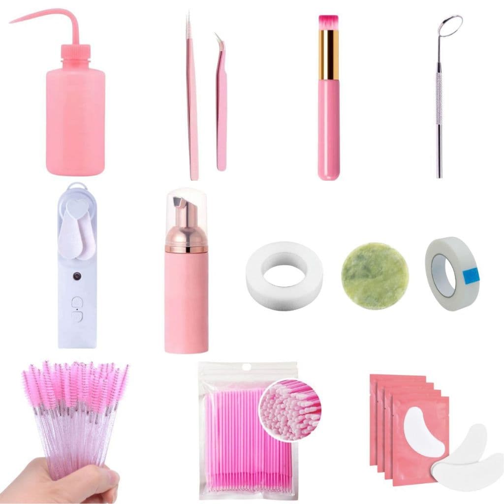 Kit  Extensão Cilios Completo Treino Iniciante Alongamento