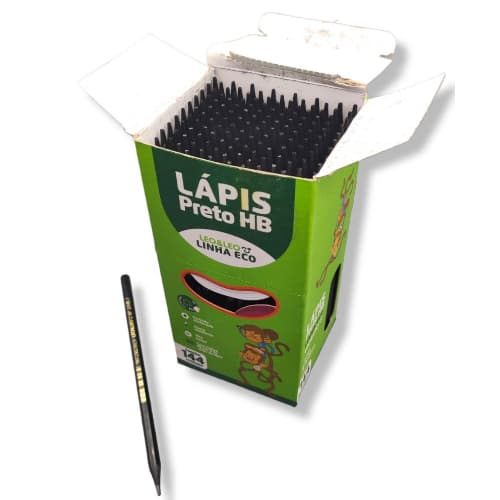 kit 20 Lápis preto HB + 2 Apontadores Léo & Léo + 2 borrachas