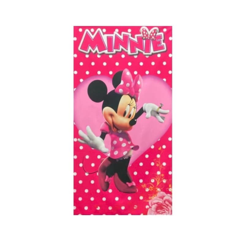 Toalha de Banho Praia Piscina Minnie Rosa Infantil Grande