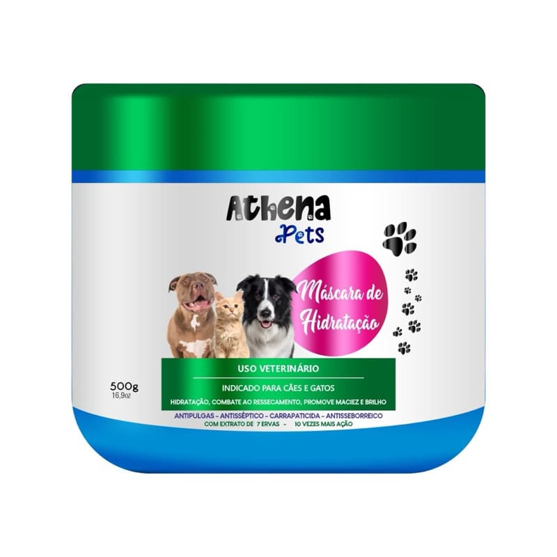Mascara Pet P Cachorros e Gatos  500g.Hidratante  Extrato 7 Ervas  P pet Shop Linha Profissional