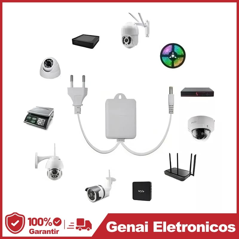 2pcs Fonte Prova D'agua 12V-2A Camera Ip Speed Dome 110-220v