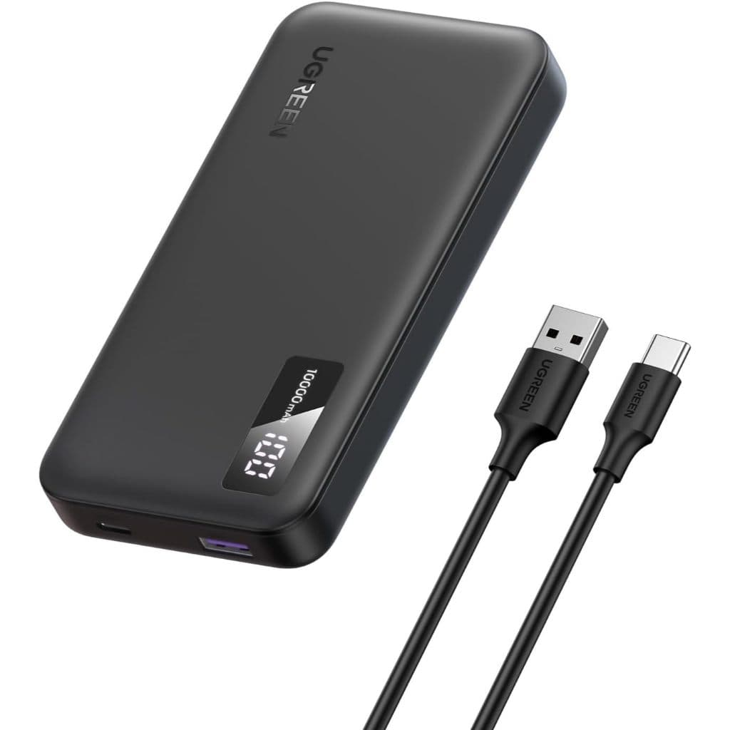UGREEN Carregador portátil Bateria externa 10000mAh Power Bank 22,5W USB-A USB-C QC PD 3.0 iPhone Xiaomi Galaxy  iPad