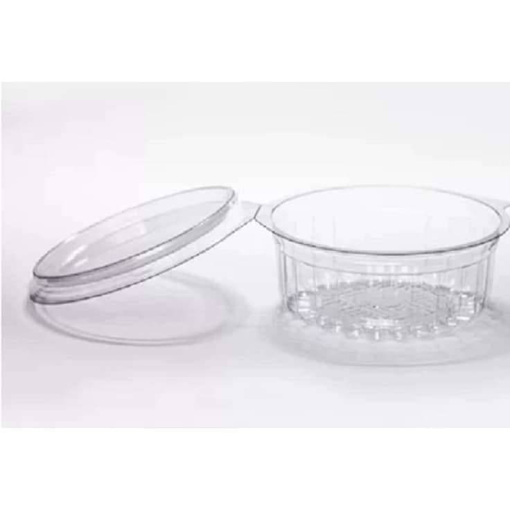 Pote Redondo PF742 Cristal com Tampa Articulada 250ml 200 unidades