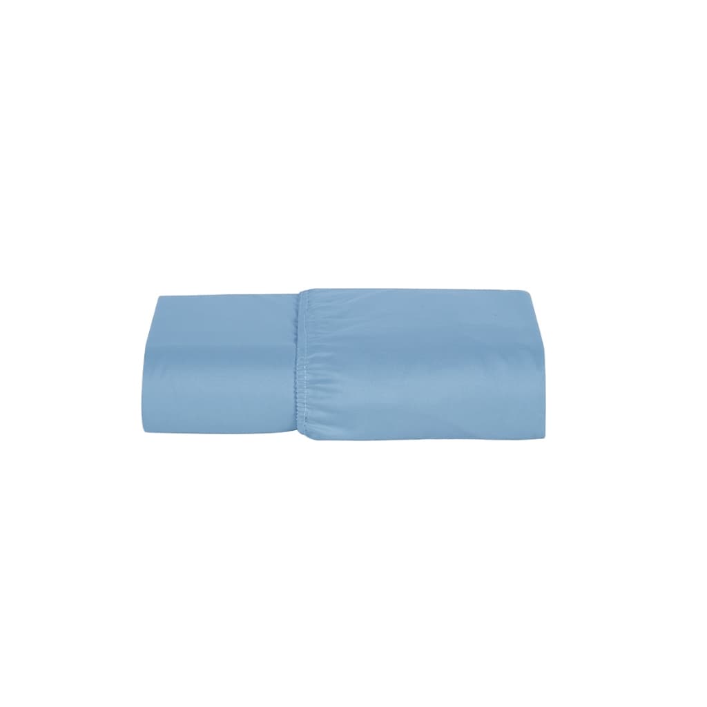 Lençol Avulso Azul 100% Algodão 400 Fios King Macio Soft Antialérgico Toque Suave Premium