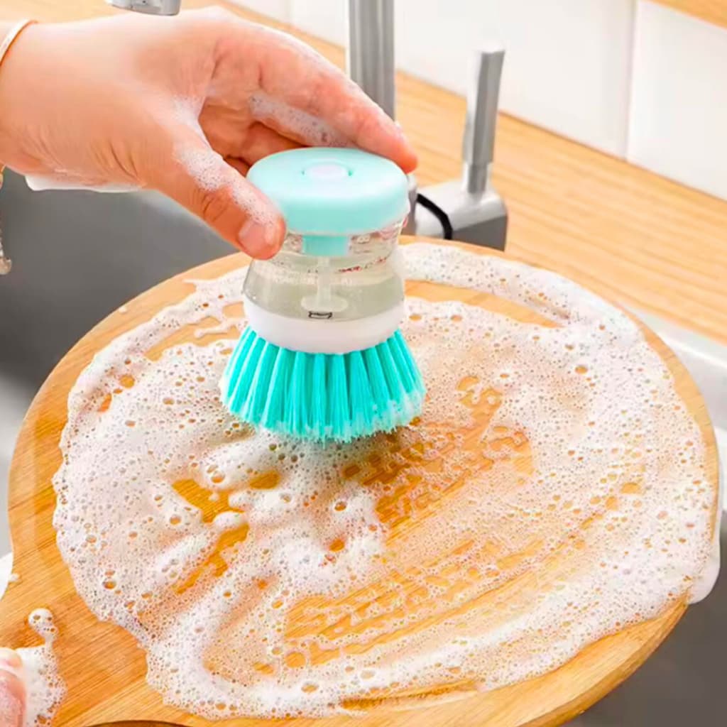 Escova de Limpeza Com Recipiente Cozinha Multiuso