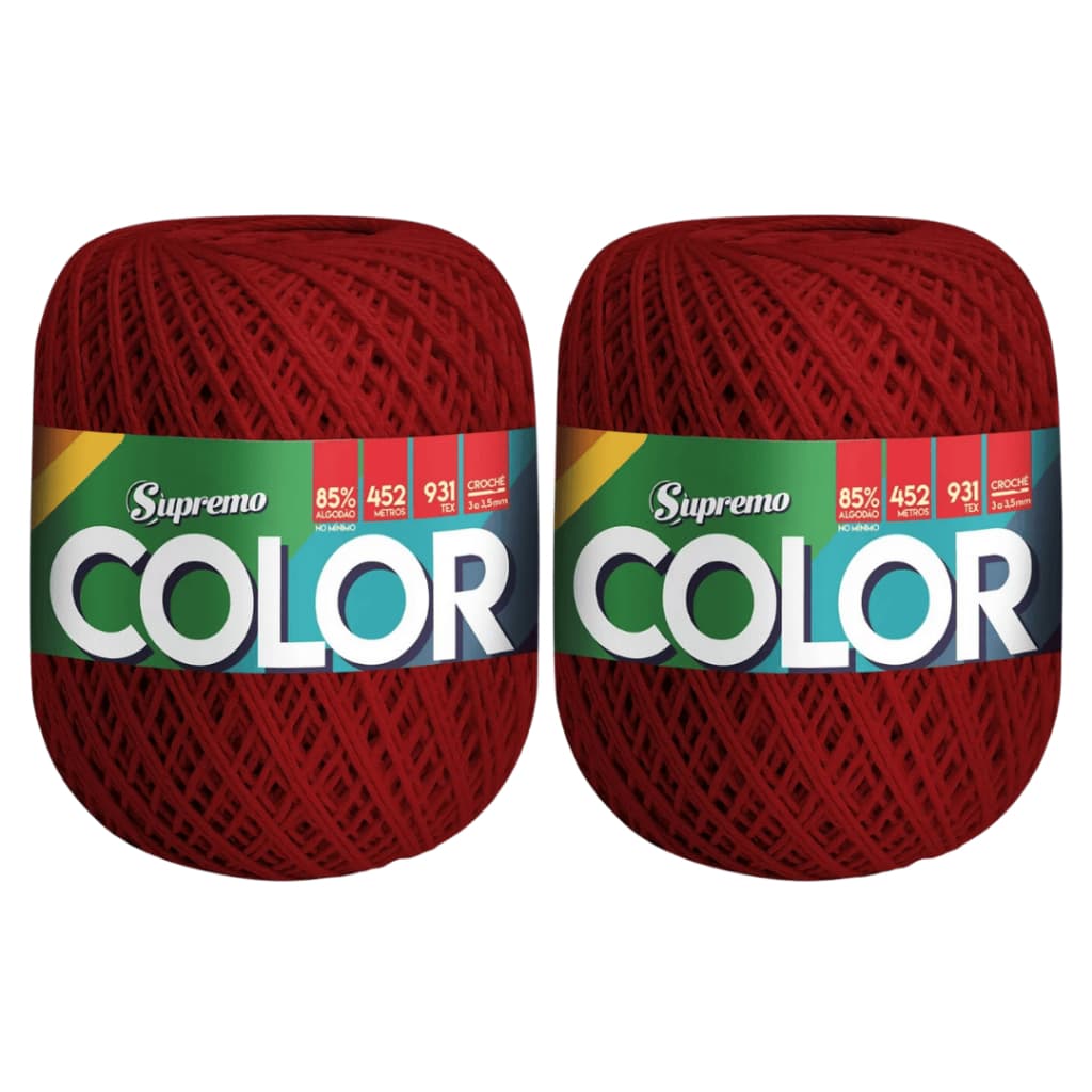 Kit 2 Barbante Supremo Color 400g 452m