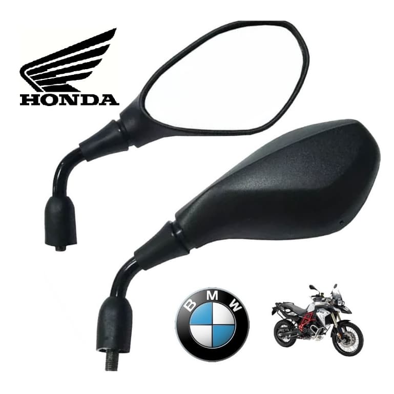 Retrovisor Moto Bmw Gs F800 Fixo Haste Curta Para Honda Cb300 Pop Titan Fan Cg Xre Twister Cb