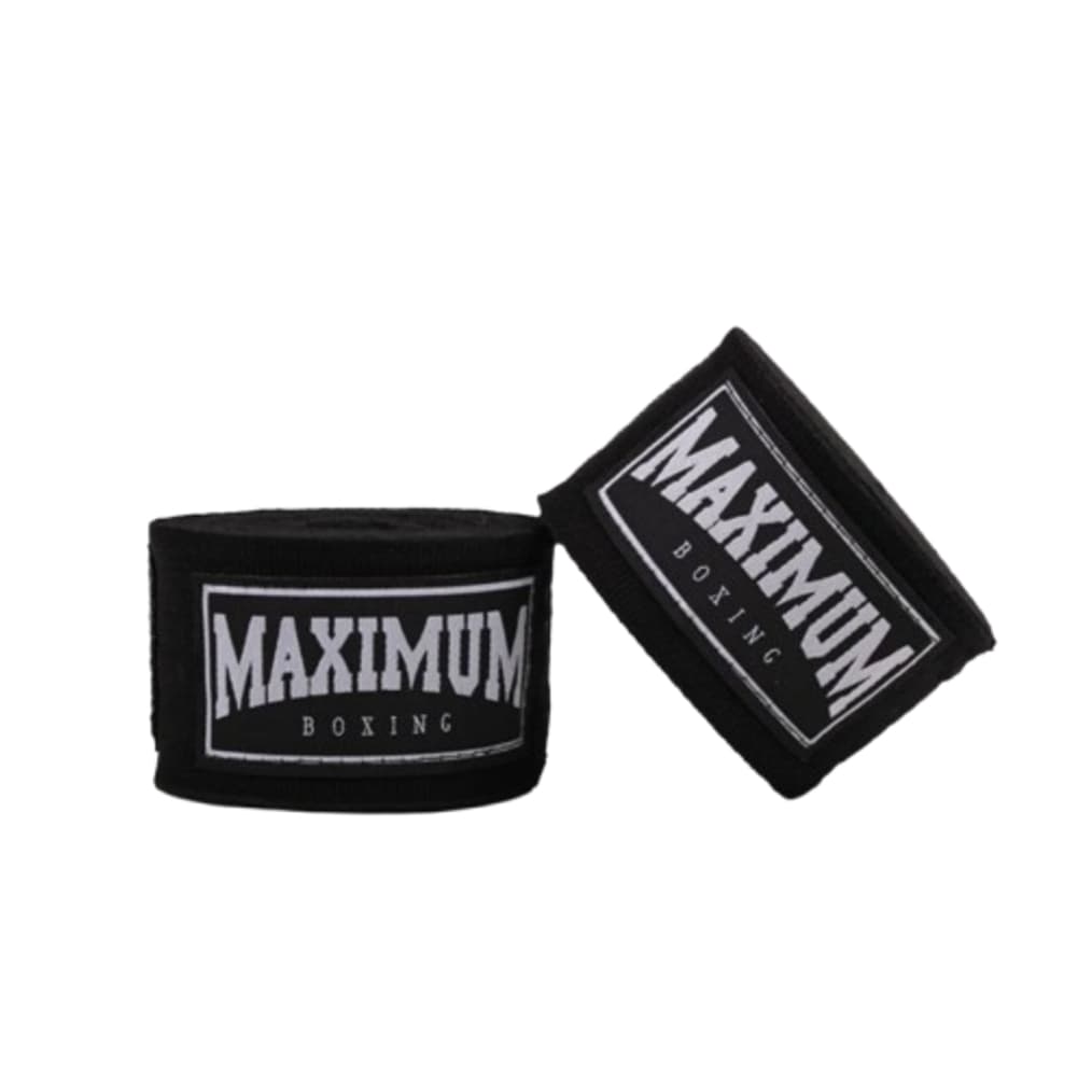 Bandagem Cor Preta Marca Maximum para Muay Thai e Boxe - 3 Metros