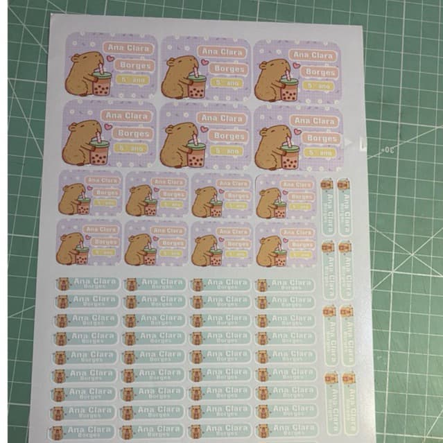 Kit etiquetas personalizadas a prova d’agua - etiquetas personalizadas - etiquetas escolares