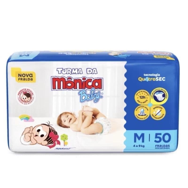 Fralda Turma Da Mônica Mega Original Confortável Alta Absorção 1 ou  2 Unidades Escolha O Tamanho