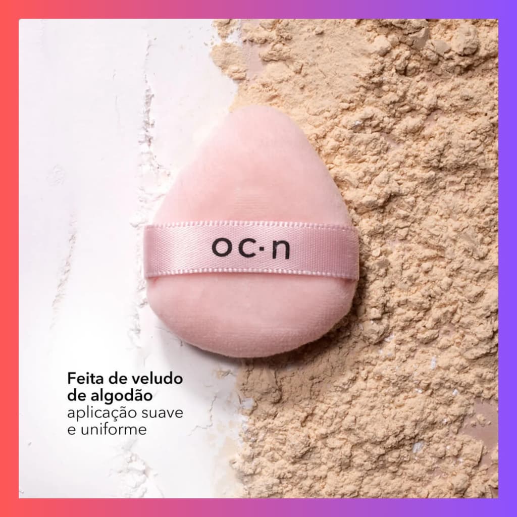 Mini Esponja para Acabamento Rosa – Mini Powder Puff Océane Edition