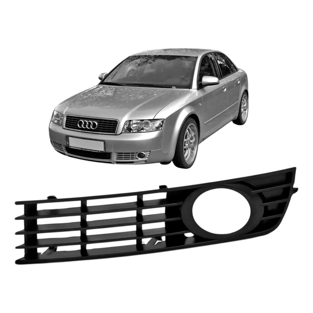Grade Parachoque Audi A4 99/... Esquerda Com Furo de Milha