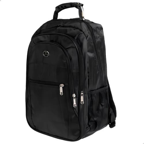 Mochila Masculina Feminina Impermeável Faculdade Alça De Aço Top Cor Preto 40l Suporte