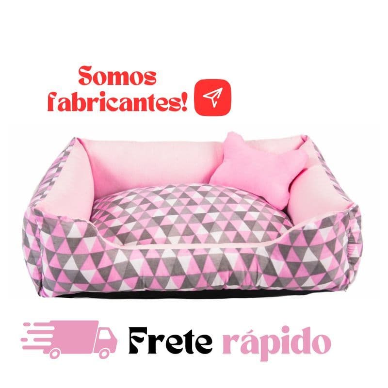 Cama Cachorro 60 x 50 Caminha Pet Dog Lavável para Porte medio e Pequeno com Zíper Fundo Impermeável