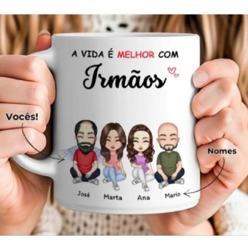 Caneca 325 ml Personalizada Irmãos