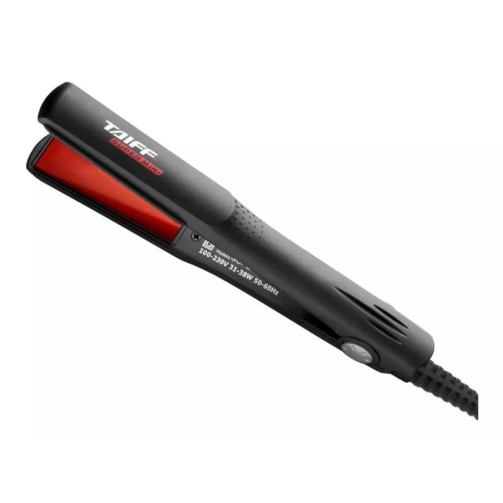 Prancha Chapinha De Cabelos Cerâmica Taiff SUPER MINI 200°c Preta Bivolt
