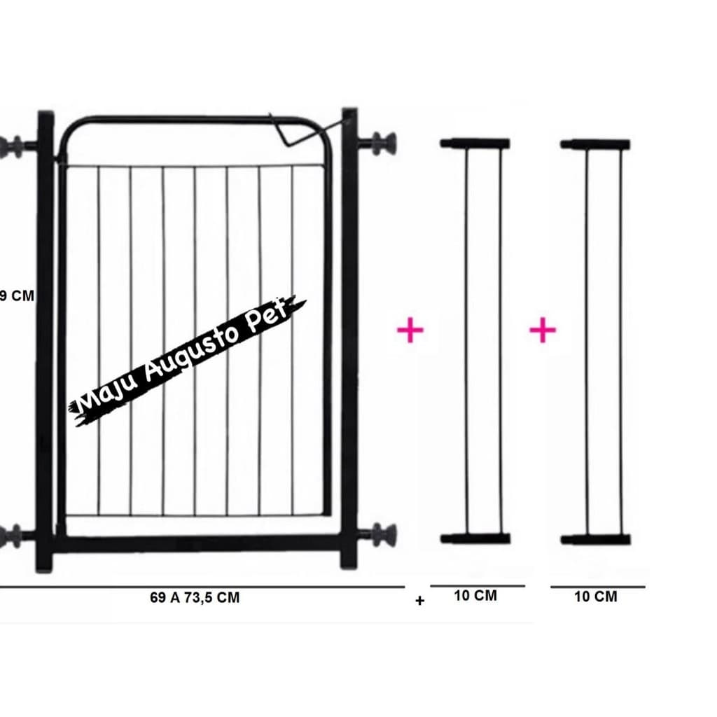 Grade Portão Pet de Proteção 89 a 93 cm Cachorro Cães ALTURA 80 CM