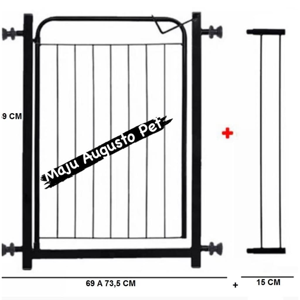 Grade Portão Pet de Proteção 84 a 88 Cachorro Cães ALTURA 80 CM
