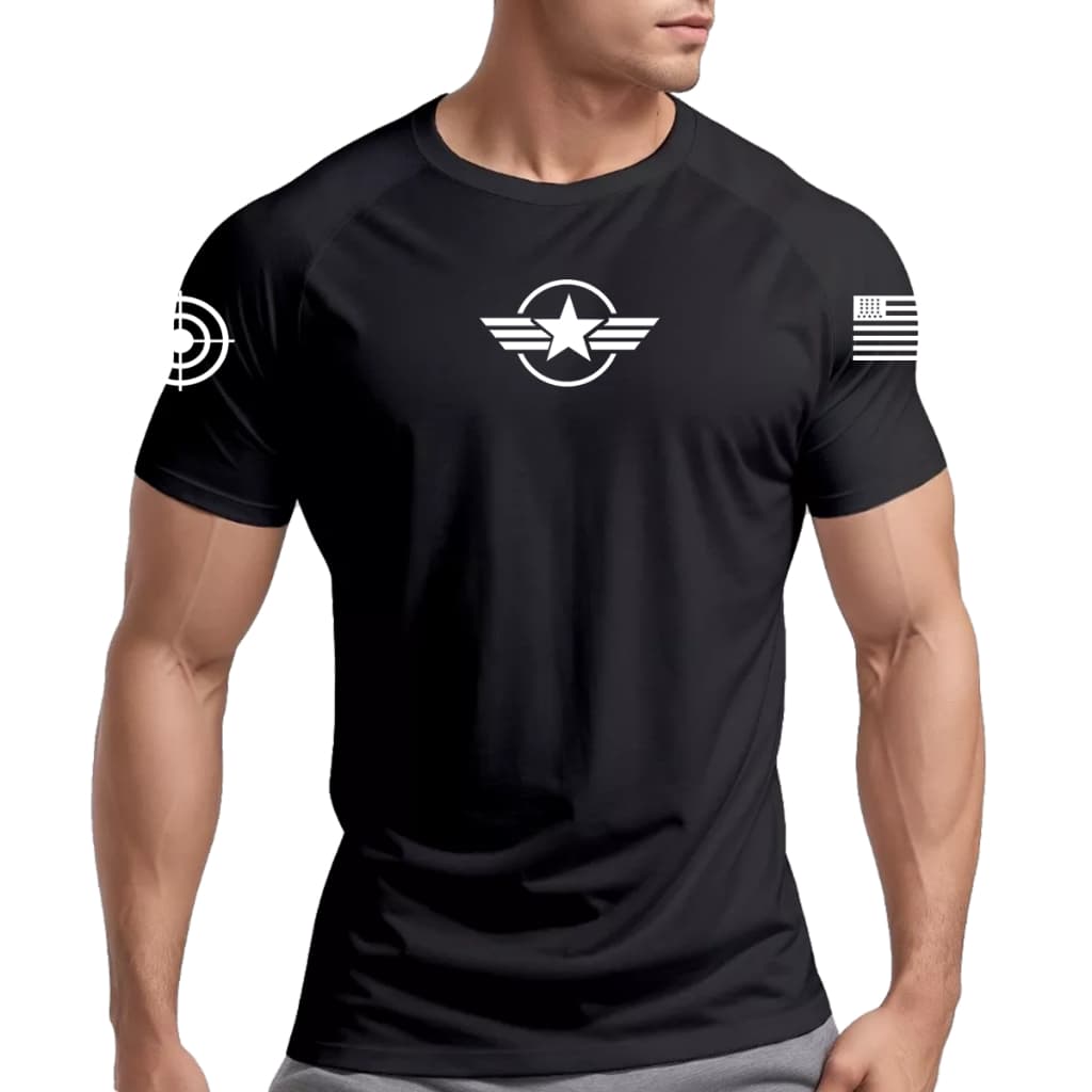 Camiseta Dry Fit Muscle Fit Original Masculina p/Academia Estrela Militar