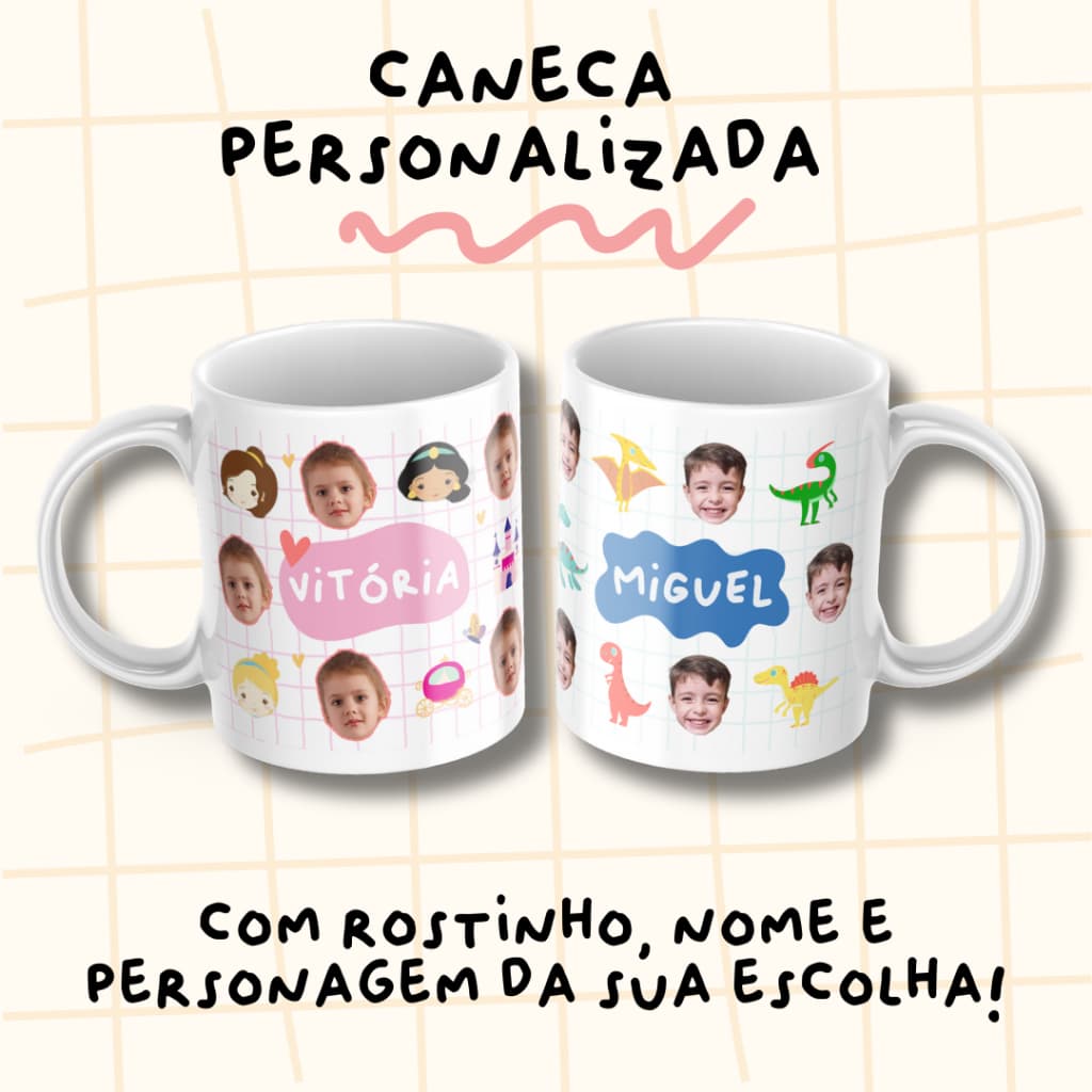 Caneca crianças - caneca de plástico